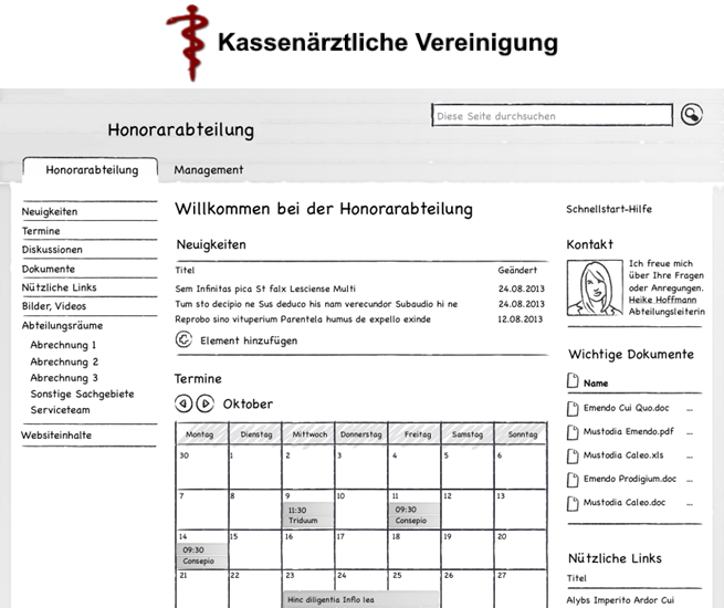 Entwicklung Kollaborationsplattform für Abteilungsräume