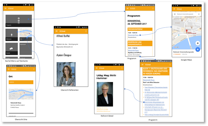 Konzept und Umsetzung Kongress-App für internationale Konferenz